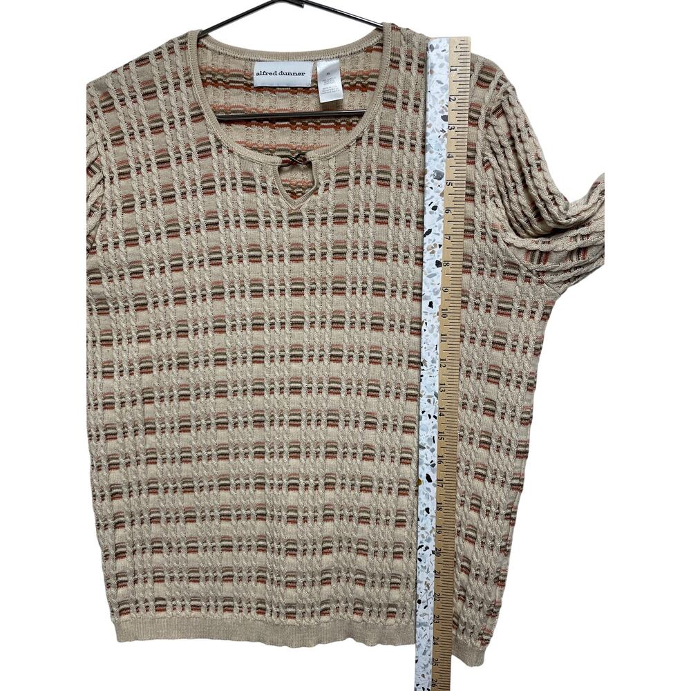 Alfred Dunner Women's Striped 3/4 Sleeve Crew Neck Sweater Size XL - Picture 9 of 9